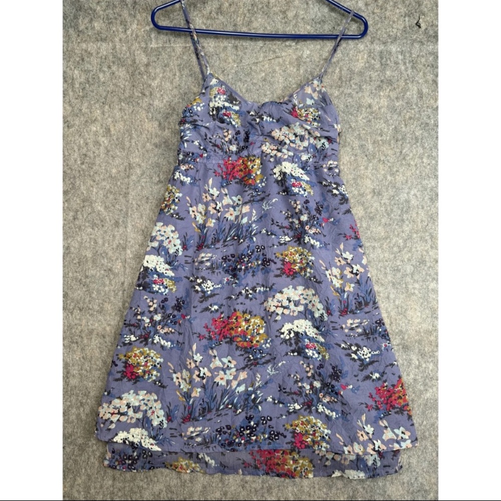 American Eagle Outfitters Sundress Womens Size 2 Purple Floral Adjustable Straps